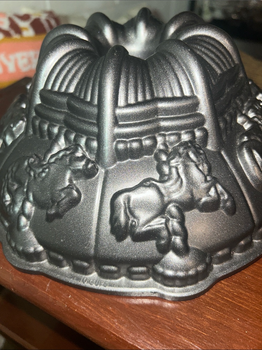 Nordic Ware Black Metallic Carousel Bundt Pan – Decorative Cast Cake Mold - Picture 3 of 8